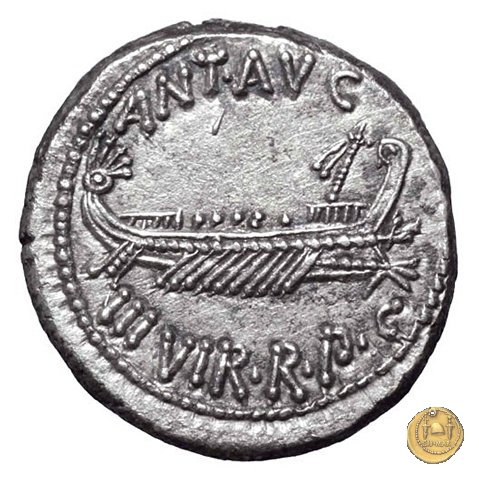 544/37 - denario LEG. XXI (legionis vigesimae primae) 32-31 BC (Itinerante con M. Antonius)