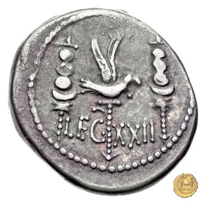 544/38 - denario LEG. XXII (legionis vigesimae secundae) 32-31 BC (Itinerante con M. Antonius)