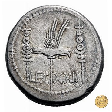 544/38 - denario LEG. XXII (legionis vigesimae secundae) 32-31 BC (Itinerante con M. Antonius)