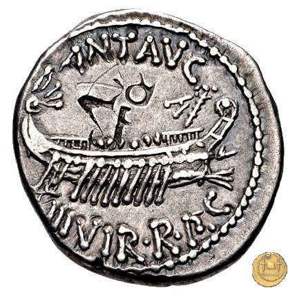 544/38 - denario LEG. XXII (legionis vigesimae secundae) 32-31 BC (Itinerante con M. Antonius)