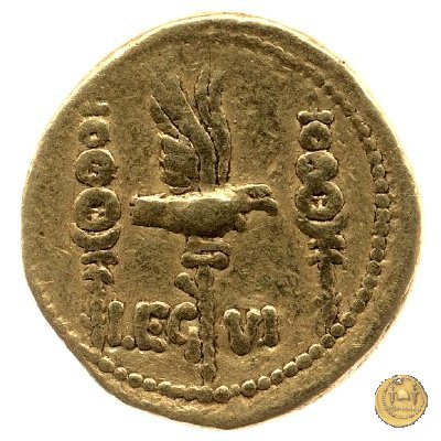 544/3 - aureo LEG VI 32-31 BC (Itinerante con M. Antonius)