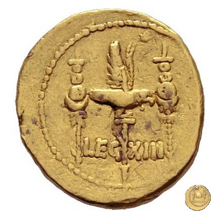 544/5 - aureo LEG XIII 32-31 BC (Itinerante con M. Antonius)