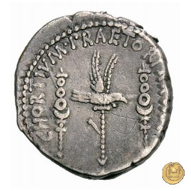 544/8 - denario CHORTIVM PRAETORIARVM 32-31 BC (Itinerante con M. Antonius)