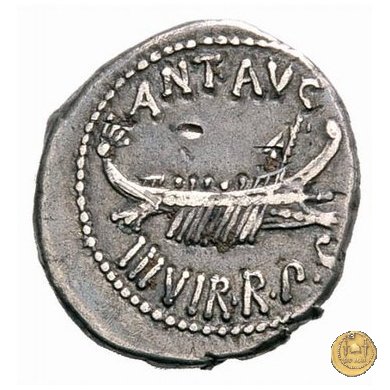 544/8 - denario CHORTIVM PRAETORIARVM 32-31 BC (Itinerante con M. Antonius)