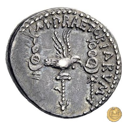 544/8 - denario CHORTIVM PRAETORIARVM 32-31 BC (Itinerante con M. Antonius)