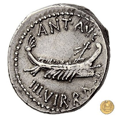 544/8 - denario CHORTIVM PRAETORIARVM 32-31 BC (Itinerante con M. Antonius)