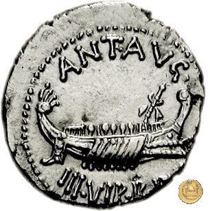 544/8 - denario CHORTIVM PRAETORIARVM 32-31 BC (Itinerante con M. Antonius)