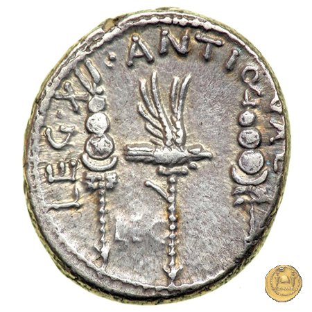 544/9 - denario LEG. XII ANTIQVAE 32-31 BC (Itinerante con M. Antonius)