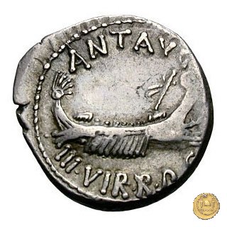 544/9 - denario LEG. XII ANTIQVAE 32-31 BC (Itinerante con M. Antonius)