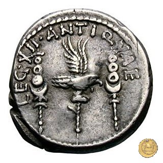 544/9 - denario LEG. XII ANTIQVAE 32-31 BC (Itinerante con M. Antonius)