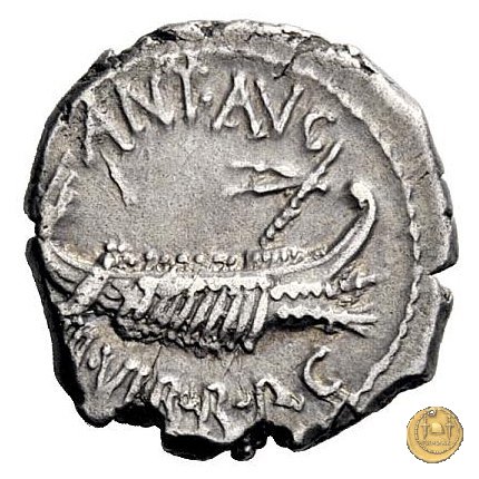 544/9 - denario LEG. XII ANTIQVAE 32-31 BC (Itinerante con M. Antonius)