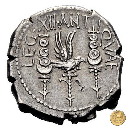 544/9 - denario LEG. XII ANTIQVAE 32-31 BC (Itinerante con M. Antonius)