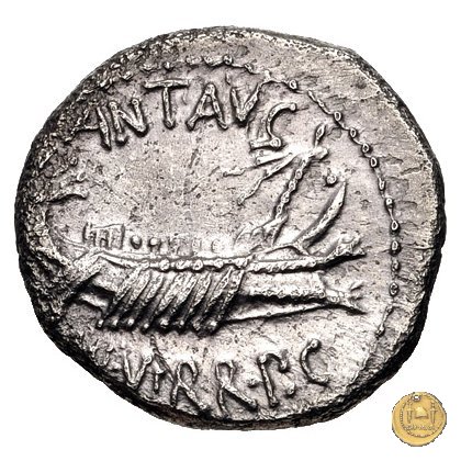 544/9 - denario LEG. XII ANTIQVAE 32-31 BC (Itinerante con M. Antonius)