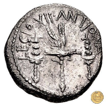 544/9 - denario LEG. XII ANTIQVAE 32-31 BC (Itinerante con M. Antonius)