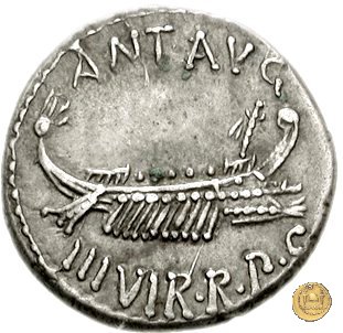 544/9 - denario LEG. XII ANTIQVAE 32-31 BC (Itinerante con M. Antonius)