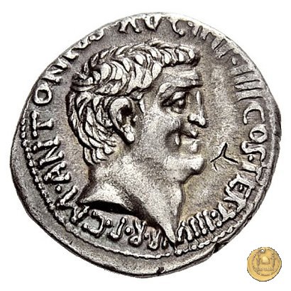 545/1 - denario M. Antonius / D. Turullius 31 BC (Itinerante con M. Antonius)