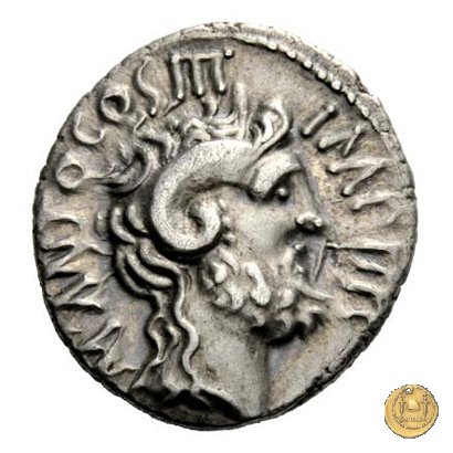 546/2 - denario M. Antonius / L. Pinarius Scarpus 31 BC (Cirenaica)