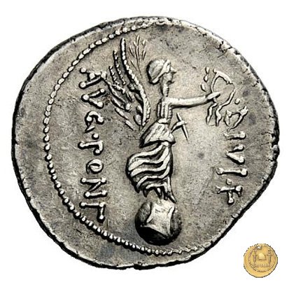 546/6 - denario C. Iulius Caesar Octavianus / L. Pinarius Scarpus 31 a.C. (Cirenaica)
