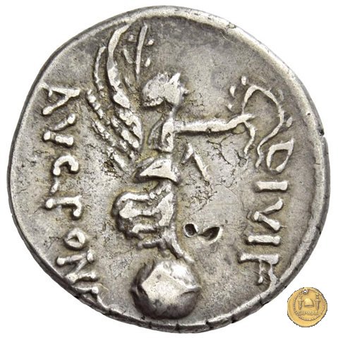 546/6 - denario C. Iulius Caesar Octavianus / L. Pinarius Scarpus 31 a.C. (Cirenaica)