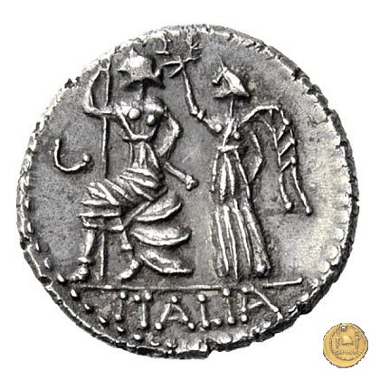 7b - Italia seduta e coronata 89 BC (Corfinium)