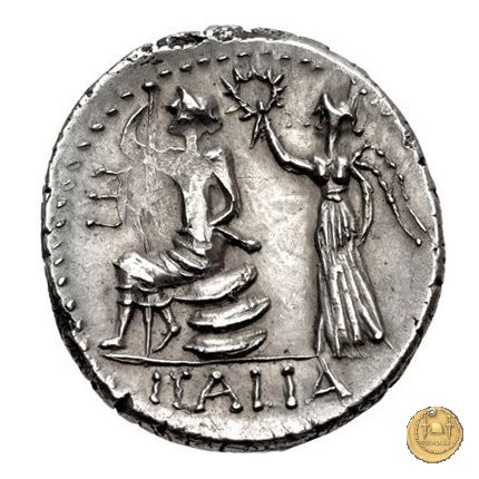 7b - Italia seduta e coronata 89 BC (Corfinium)