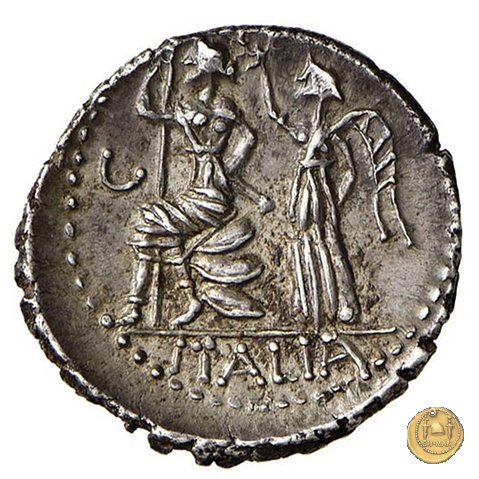 7b - Italia seduta e coronata 89 BC (Corfinium)