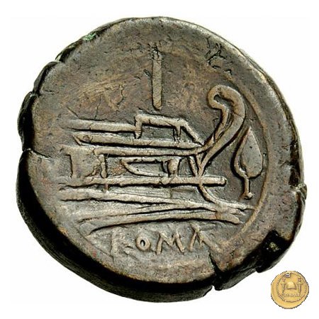 88/3b - asse (punta di lancia davanti - tipo B) 209 a.C. (Italia Sud Est)