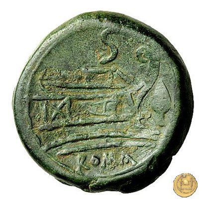 88/4 - semisse (punta di lancia davanti - tipo B) 209 a.C. (Italia Sud Est)