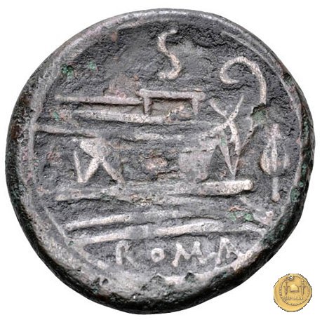 88/4 - semisse (punta di lancia davanti - tipo B) 209 BC (Italia Sud Est)