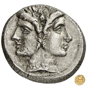 didramma o quadrigato con spiga di grano 214-212 BC (Sicilia)