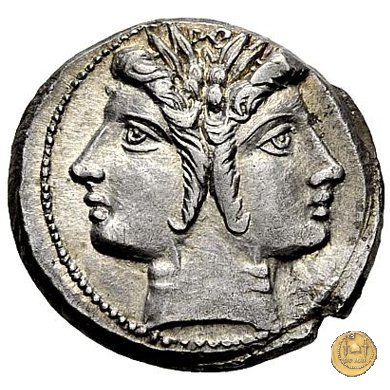 didramma o quadrigato con spiga di grano 214-212 BC (Sicilia)