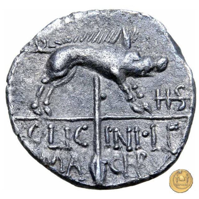 sesterzio C. Licinius L.f. Macer 84 a.C.