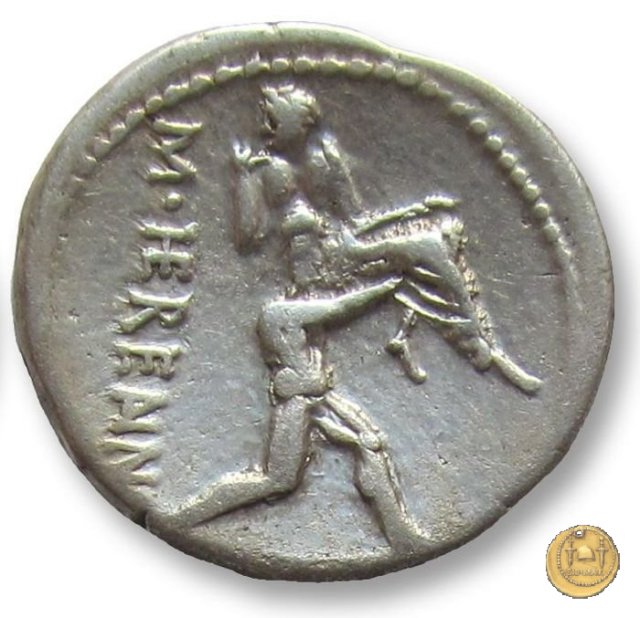 308/1 - denario M. Herennius 108-107 BC (Roma)