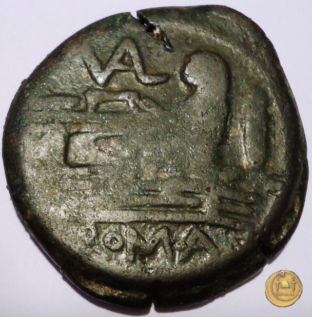 191/1 - asse Valerius 169-158 BC (Roma)