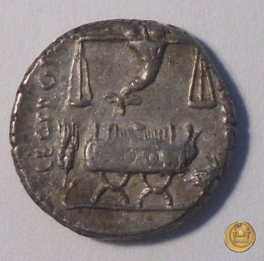 460/2 - denario Q. Caecilius Metellus / P. Licinius Crassus Iunianus 47-46 BC (Africa)