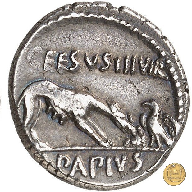 472/1 - denario L. Papius Celsus 45 BC (Roma)
