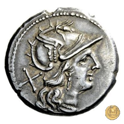 141/1 - Roma / Luna - uccellino e TOD (bird e TOD) 189-180 a.C. (Roma)