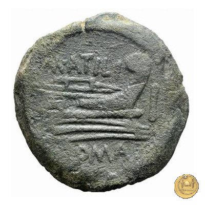 214/2 - asse M. Atilius Saranus 148 a.C. (Roma)