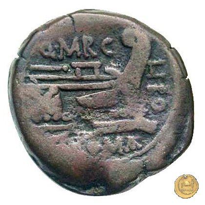 215/4 - triente Q. Marcius Libo 148 a.C. (Roma)