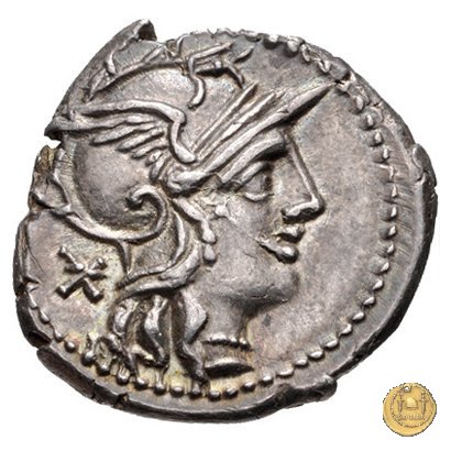 243/1 - denario Ti. Minucius C.f. Augurinus 134 a.C. (Roma)