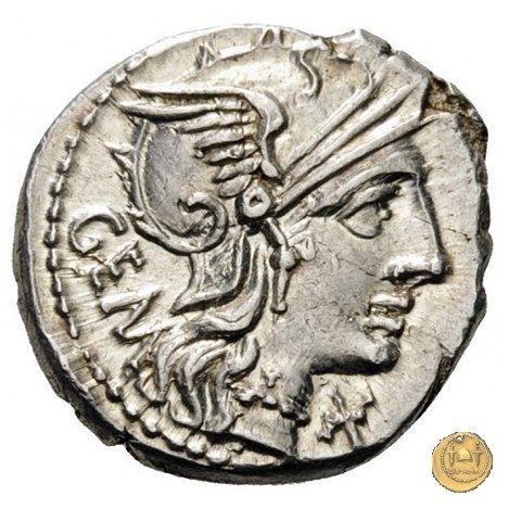 250/1 - denario M. Aburius M.f. Geminus 132 a.C. (Roma)
