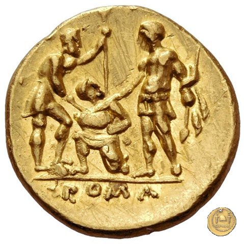 28/2 - (aureo del giuramento) 1/2 Statere 225-212 a.C. (Roma)