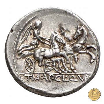 299/1b - denario T. Manlius Mancinus/ Ap. Claudius Pulcher/ Q. Urbiniu 111-110 BC (Roma) 299/1b - denario T. Manlius Mancinus/ Ap. Claudius Pulcher/ Q. Urbiniu 111-110 BC (Roma)