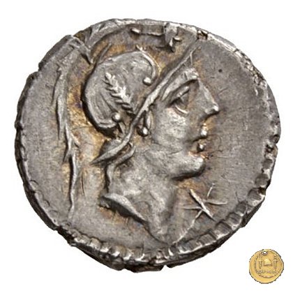 335/3 - denario C. Publicius Malleolus C.f. 96-92 a.C. (Roma)