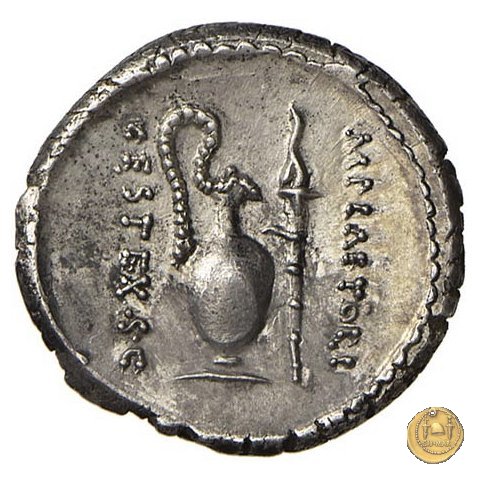 405/4 - denario M. Plaetorius M.f. Cestianus 69 a.C. (Roma)