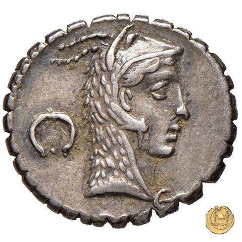 412/1 - denario L. Roscius Fabatus 64 a.C. (Roma)