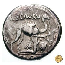 422/1 - denario M. Aemilius Scaurus / P. Plautius 58 a.C. (Roma)