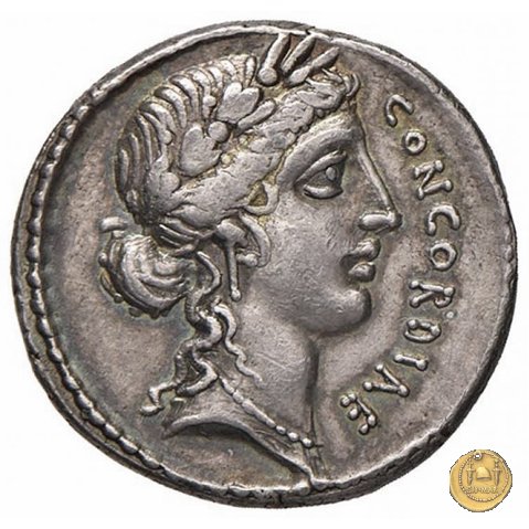 436/1 - denario L. Vinicius 52 a.C. (Roma)