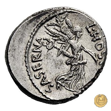 448/1 - denario L. Hostilius Saserna 48 a.C. (Roma)