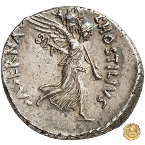 448/1 - denario L. Hostilius Saserna 48 a.C. (Roma)